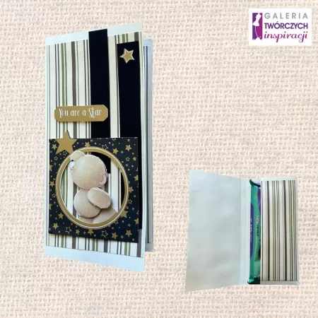 Opakowanie na czekoladę „You are a Star” - 8,5 na 17 cm